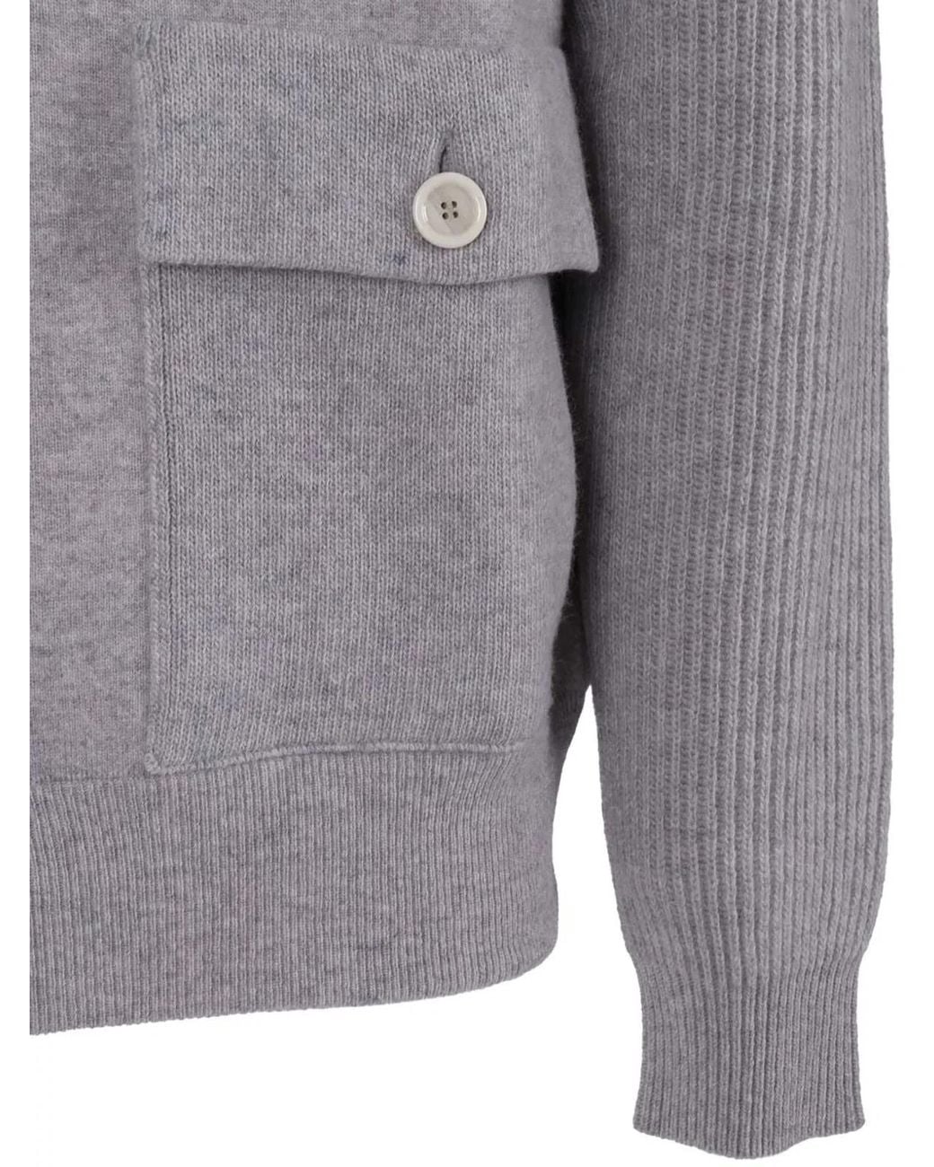 Lardini Gray Wool Polyamide Coat for men