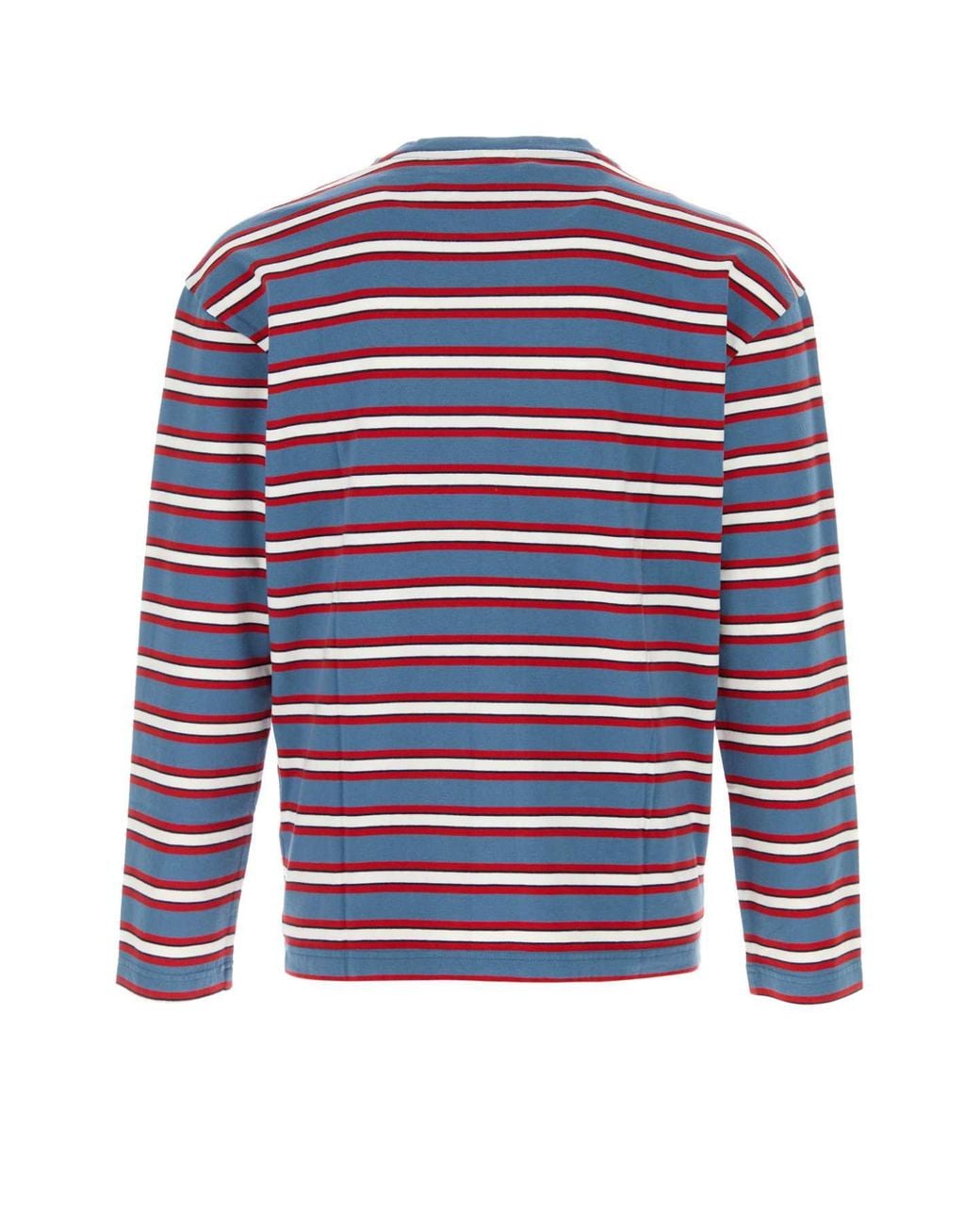 Sporty & Rich Blue Sporty Embroidered Cotton T-Shirt for men