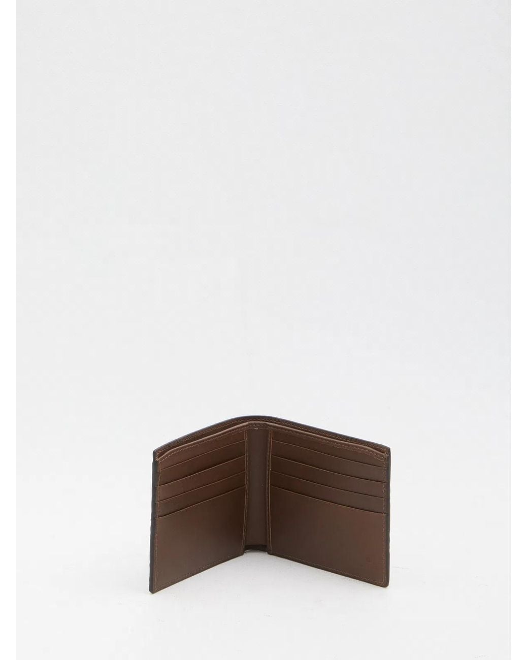 Gucci Brown Gg Emblem Bi-Fold Wallet for men