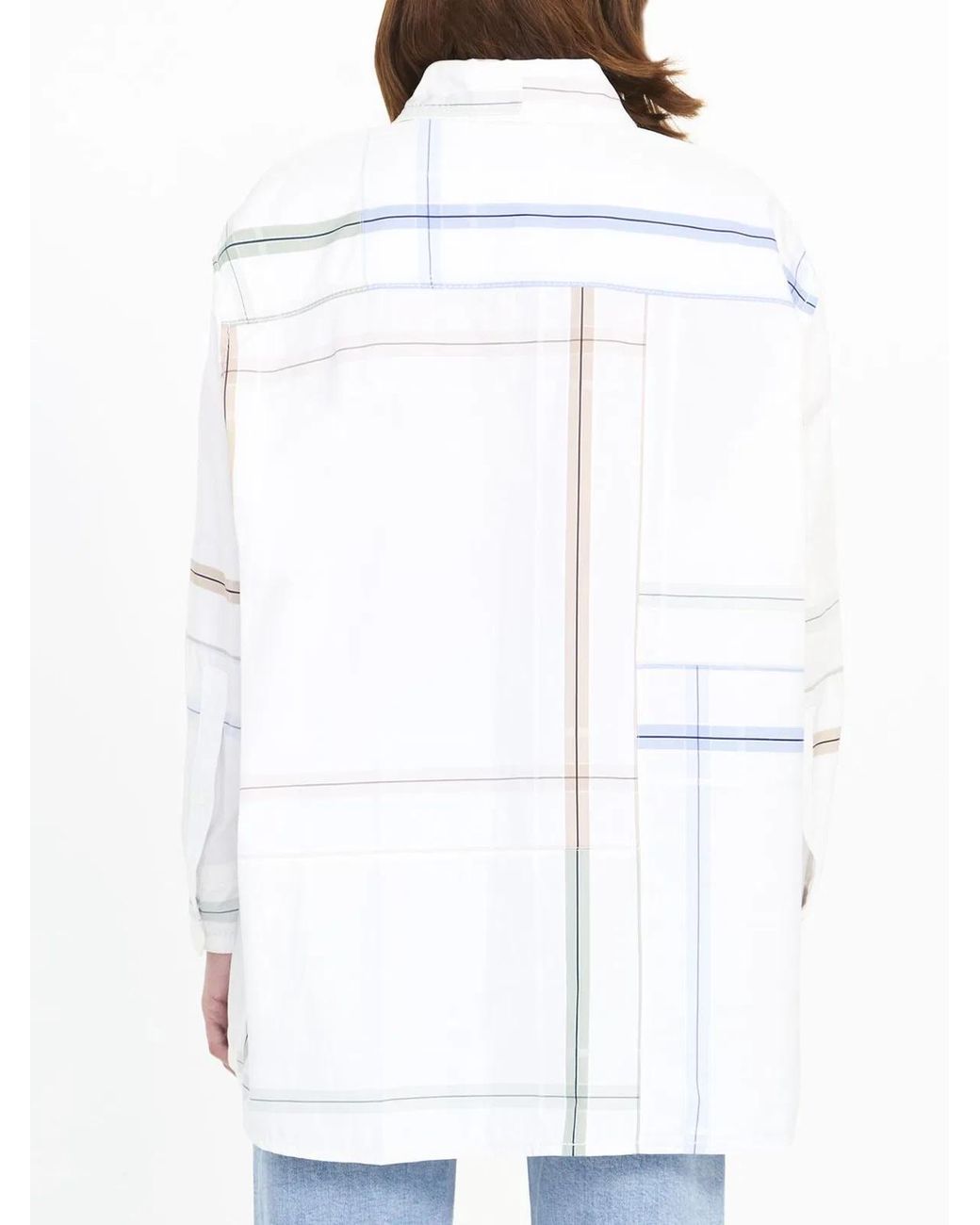 Bottega Veneta White Check Shirt For