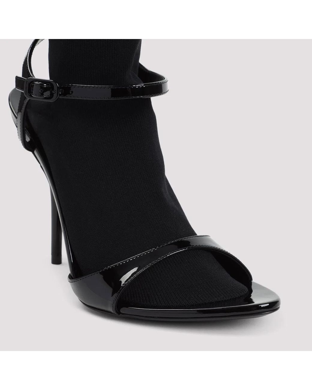 Balenciaga Black High Heel Sandals