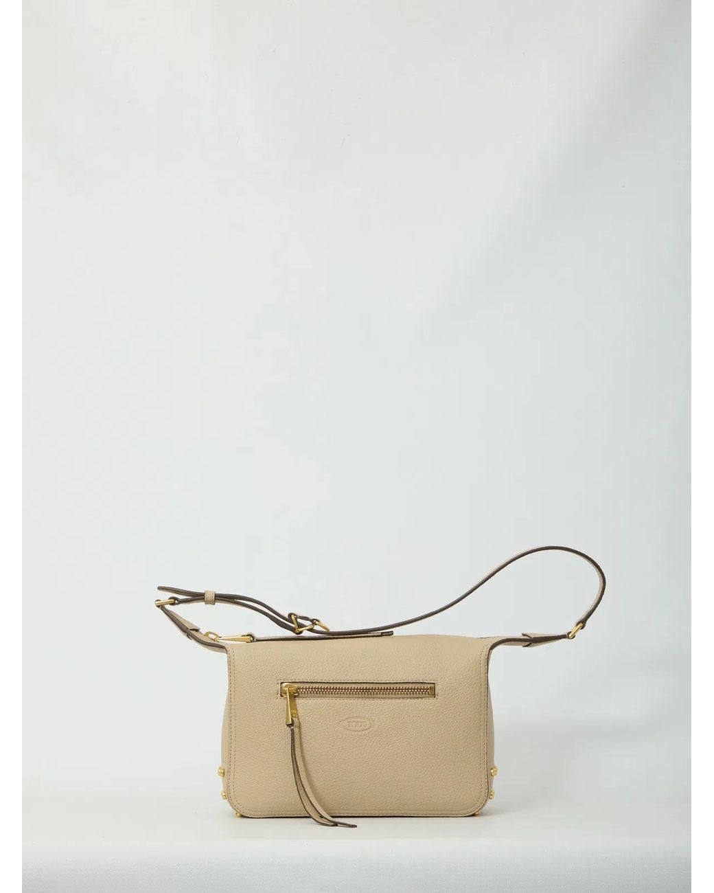 Tod's Natural Metal Dots Mini Leather Bag