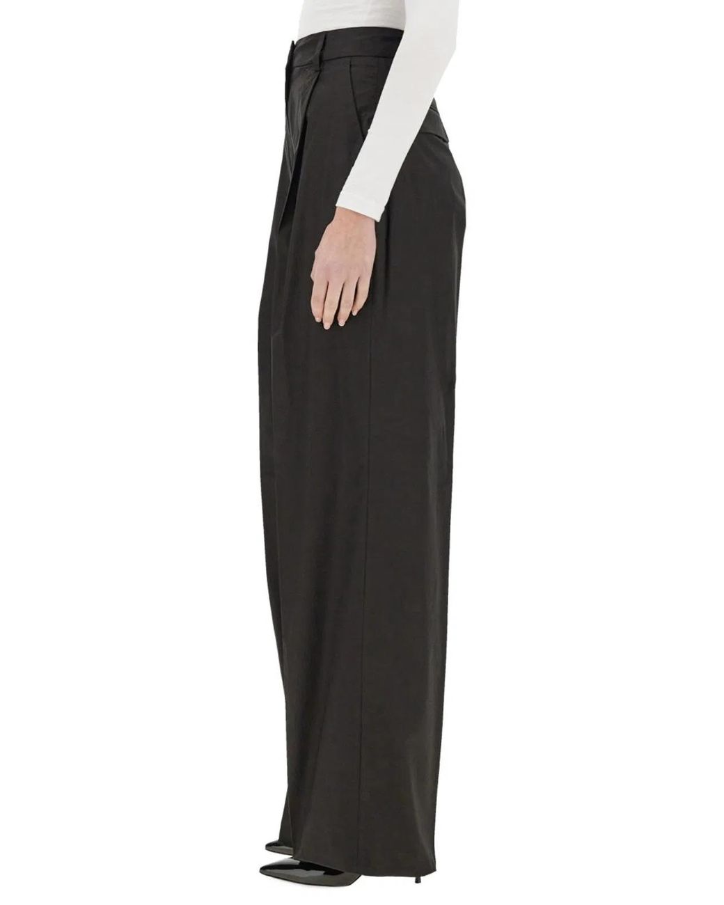 THE LATEST Black Wide Axel Trousers