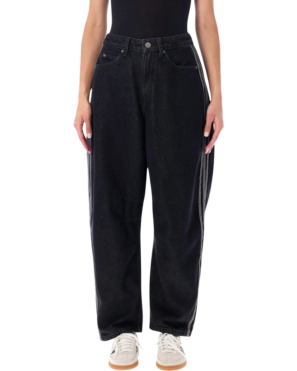 Adidas Originals Black 100% Cotton Jeans