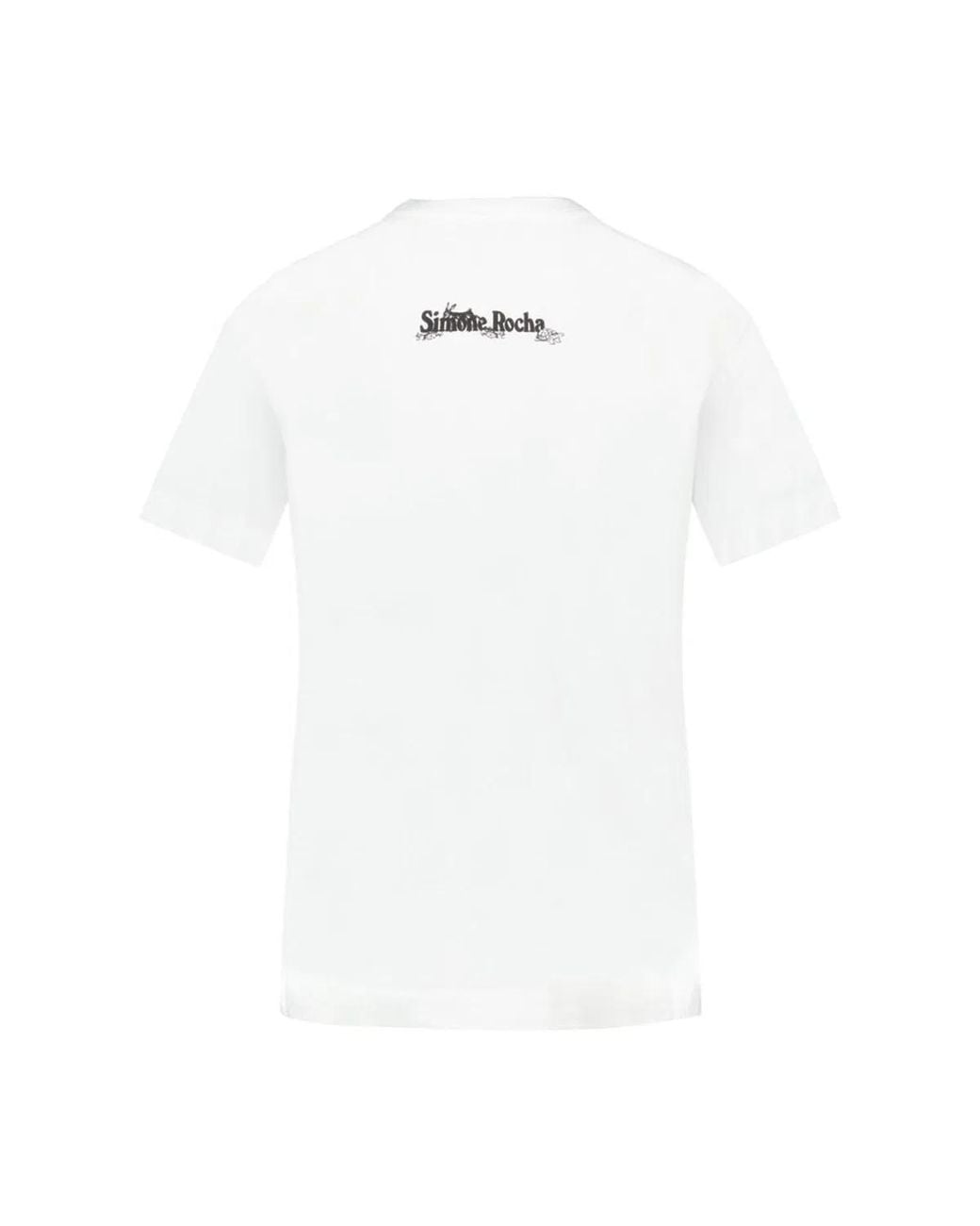 Simone Rocha White Blend Cotton T-Shirt