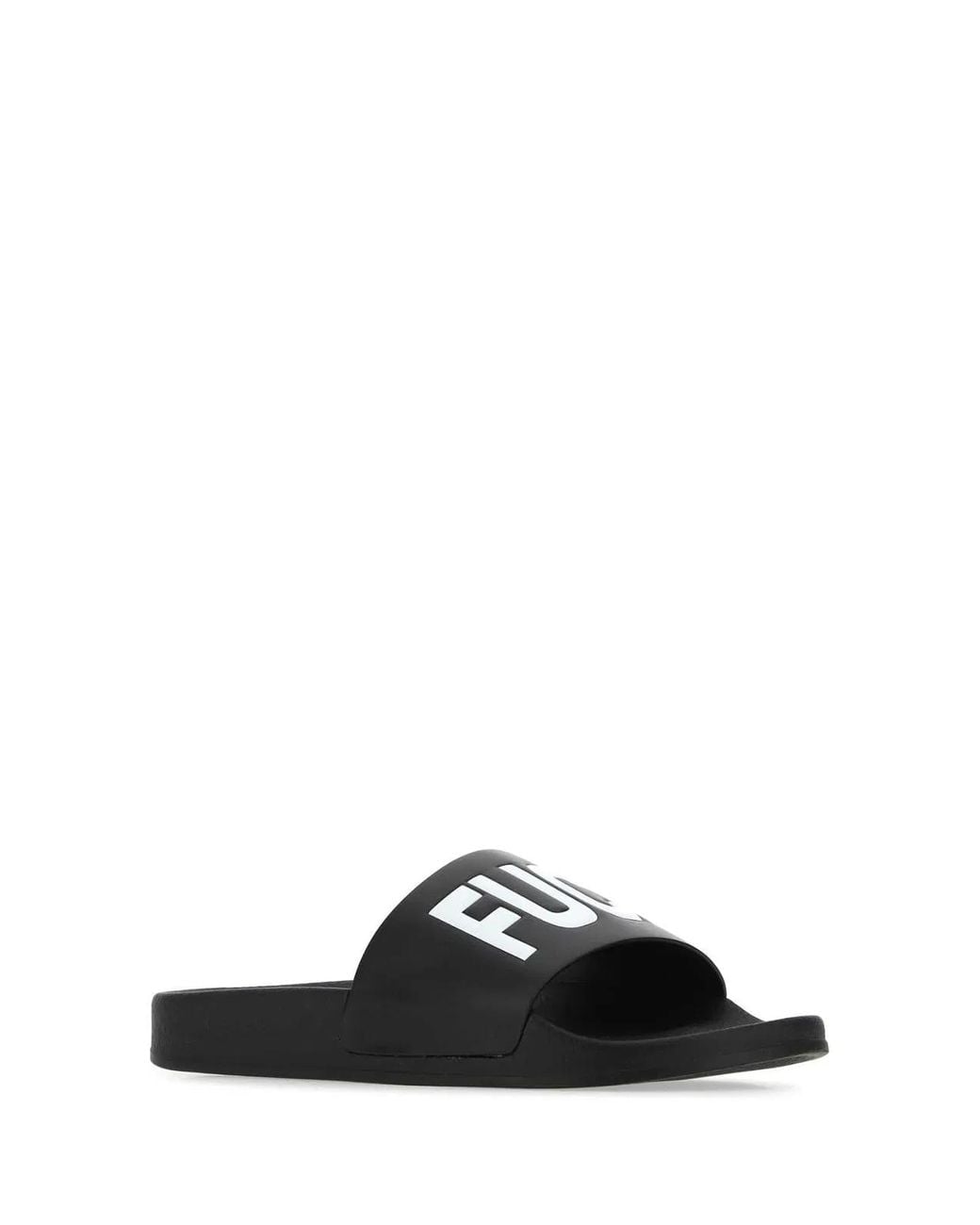 VTMNTS Black Rubber Slippers for men