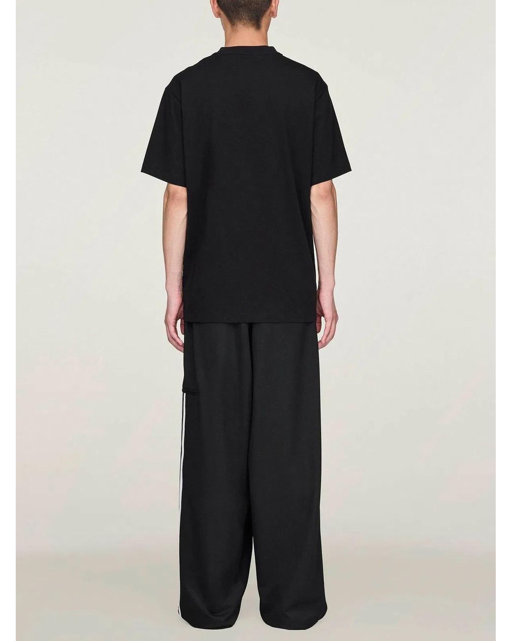 Y-3 Black Straight Trousers for men