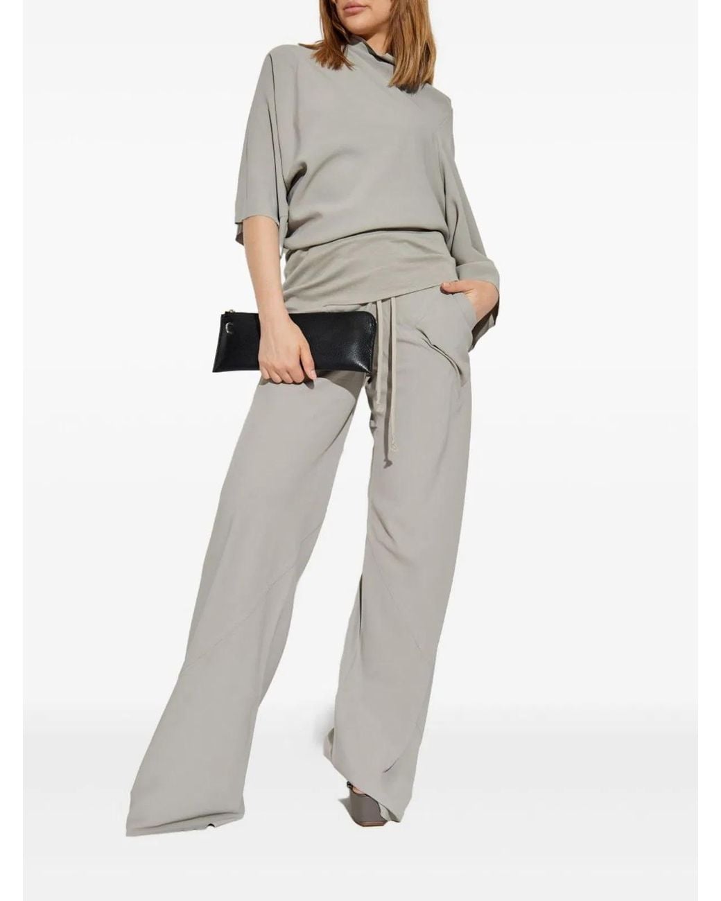 Rick Owens Gray Viscose Sweater