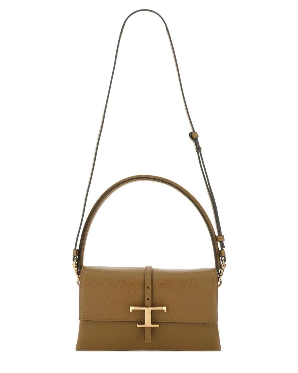 Tod's Brown T Timeless Flap Bag