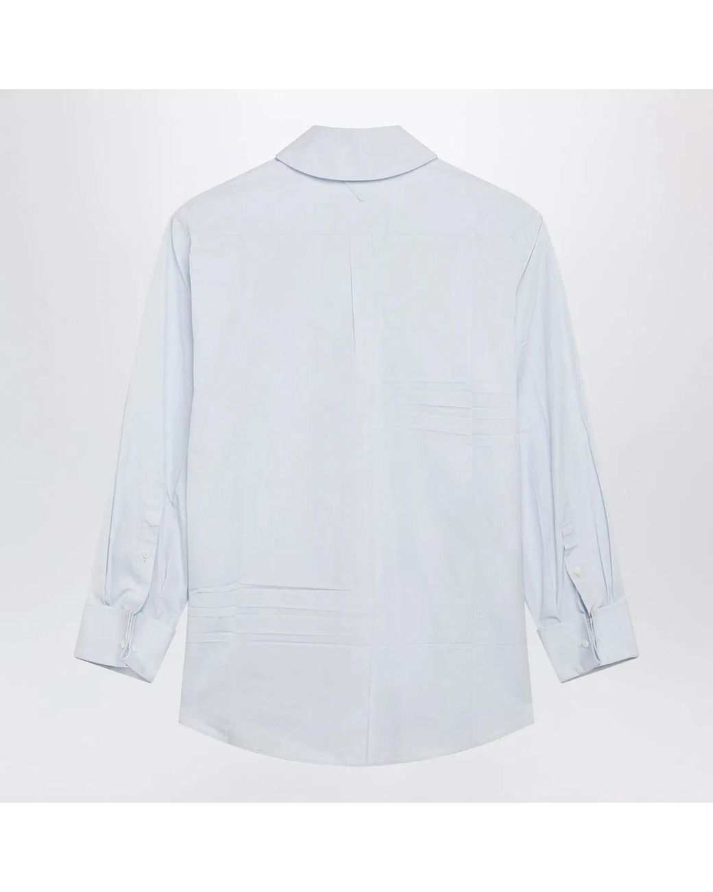Prada White Cotton Shirt With Scarf