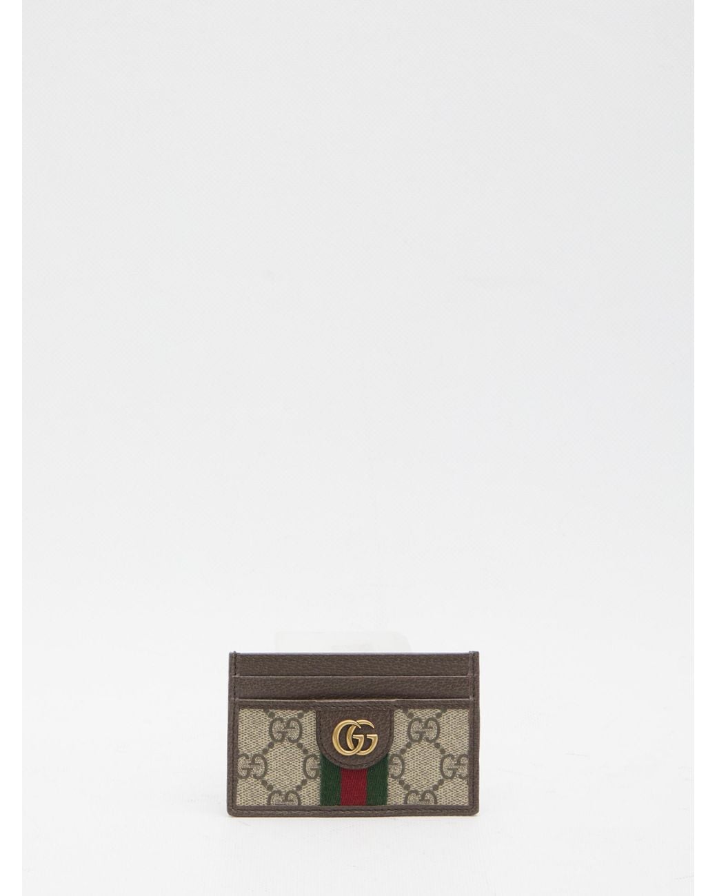 Gucci Brown Canvas Leather Stripe Wallet for men