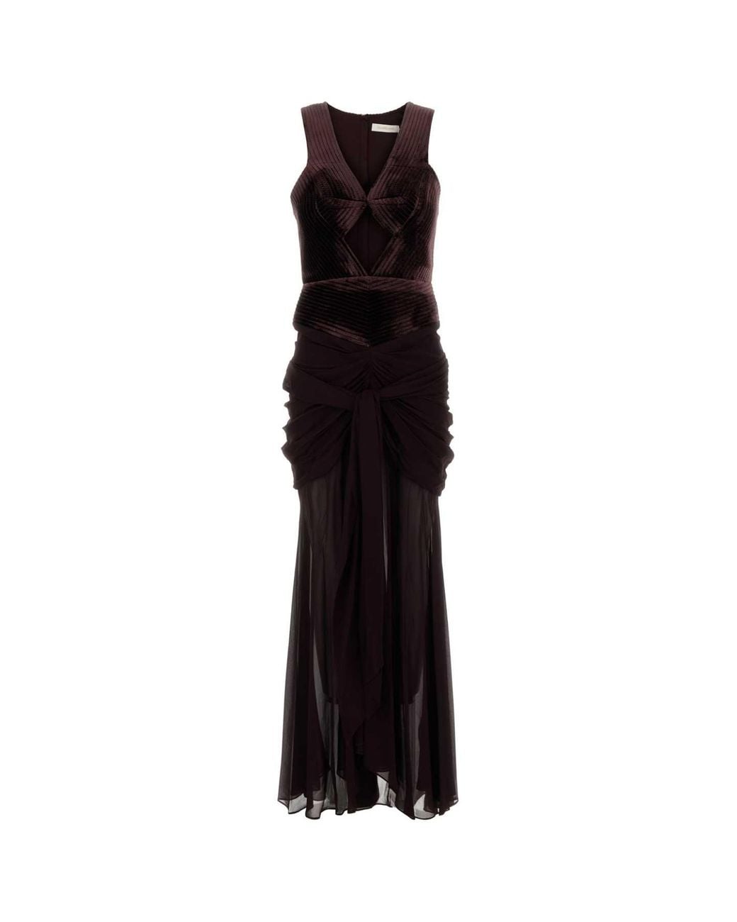 Zimmermann Black Valiant Draped Slinky Gown