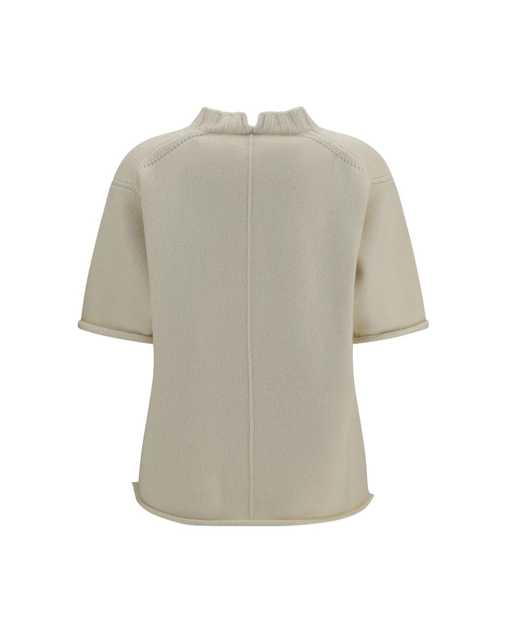Bottega Veneta White Wool And Cashmere-Blend Knit T-Shirt