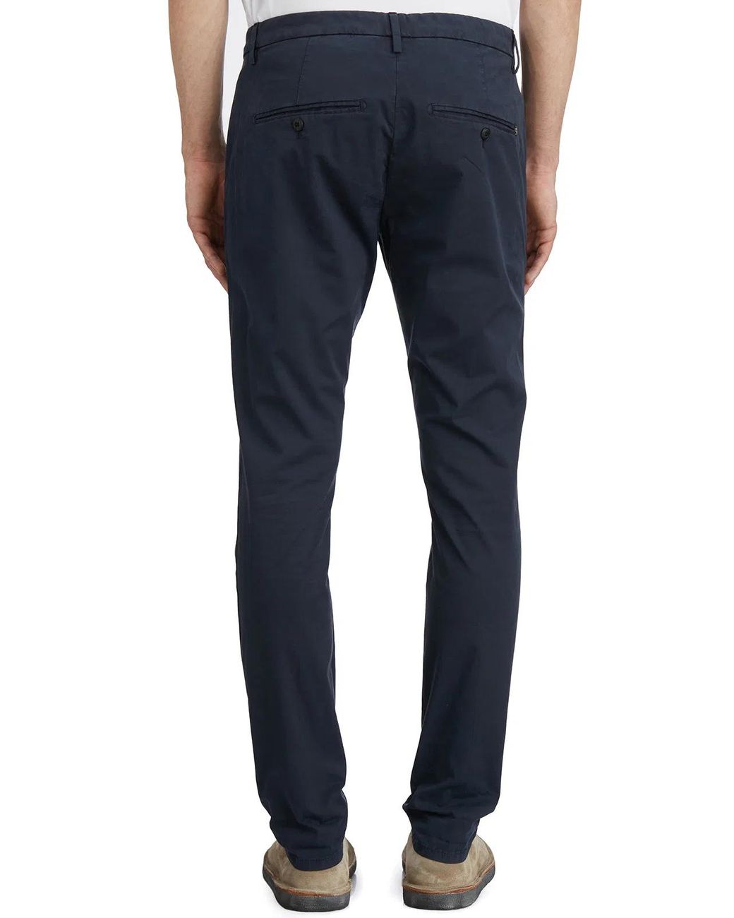 Dondup Blue Cotton Trousers Mod. Gaubert for men
