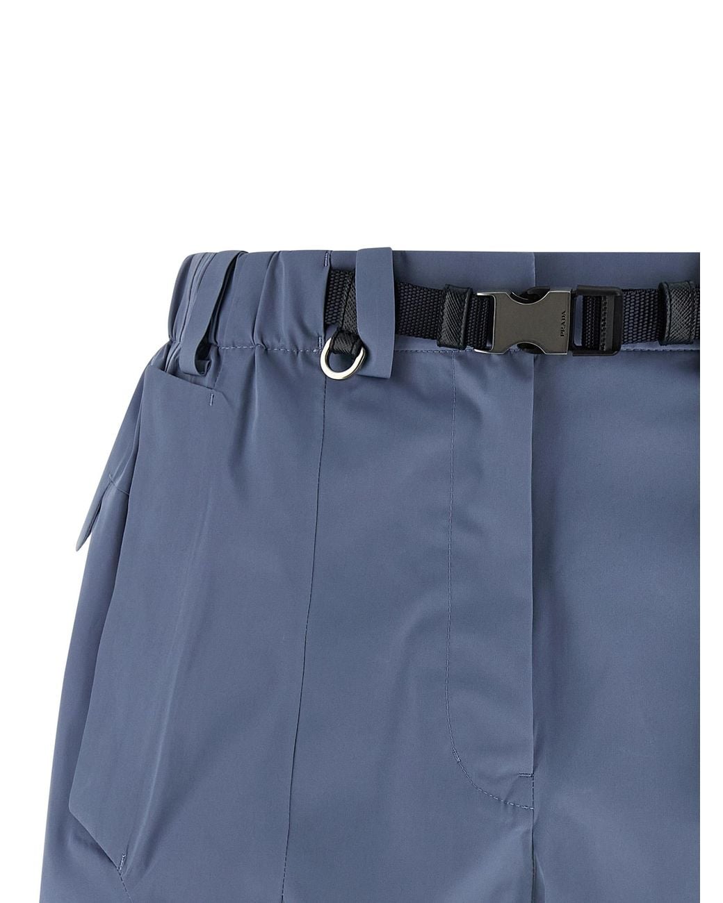 Prada Blue Polyester Bermuda Shorts