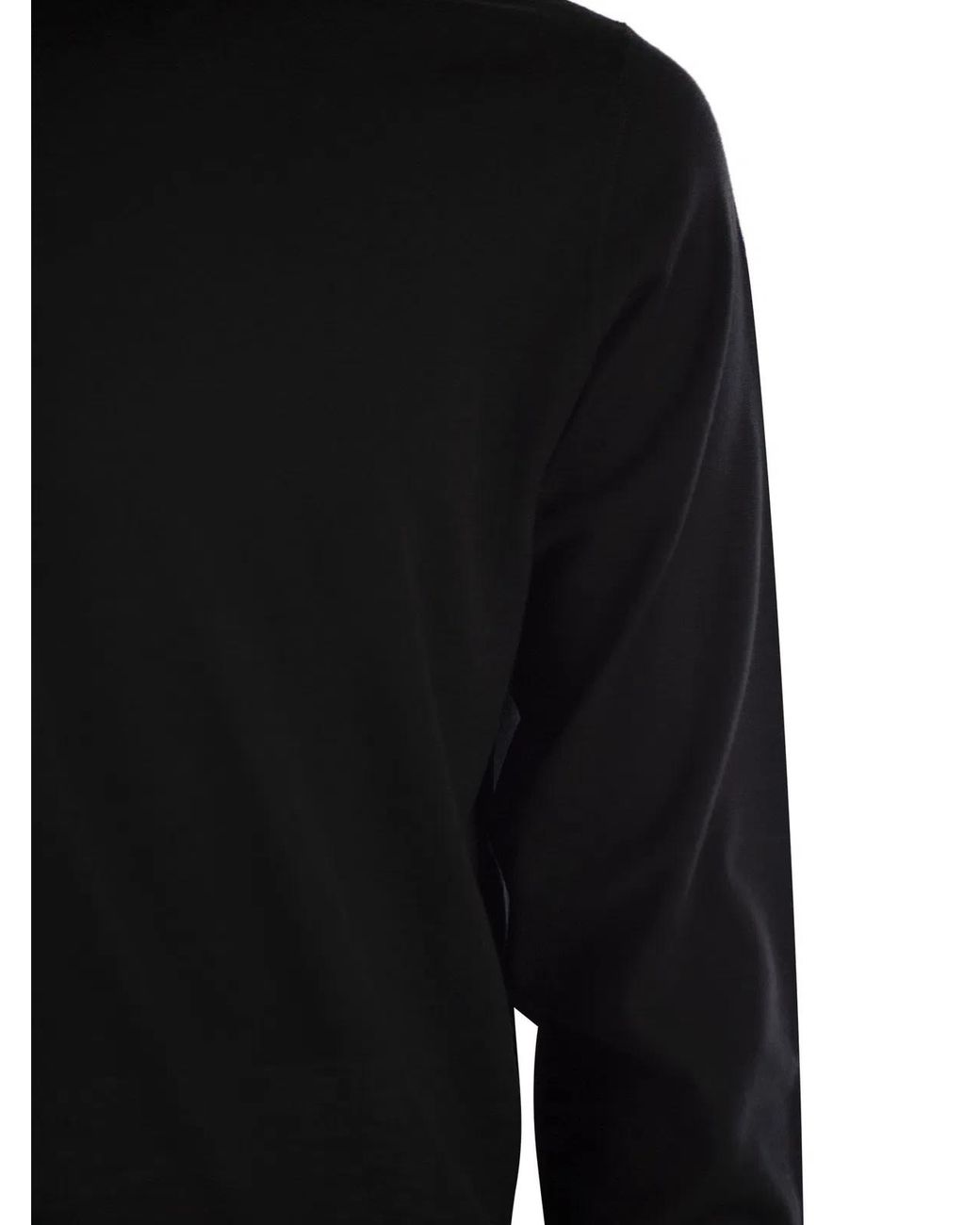 Fedeli Black Turtleneck Sweater for men