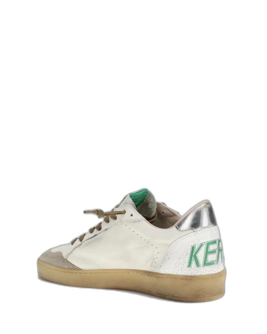 Golden Goose Deluxe Brand White Ballstar Nappa Upepr Suede Toe Lami for men