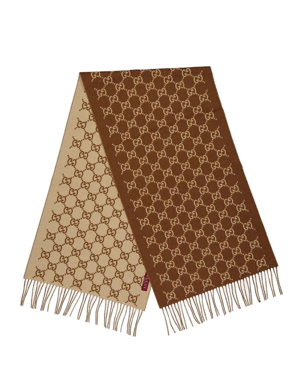 Gucci Brown Gg Cashmere Shawl
