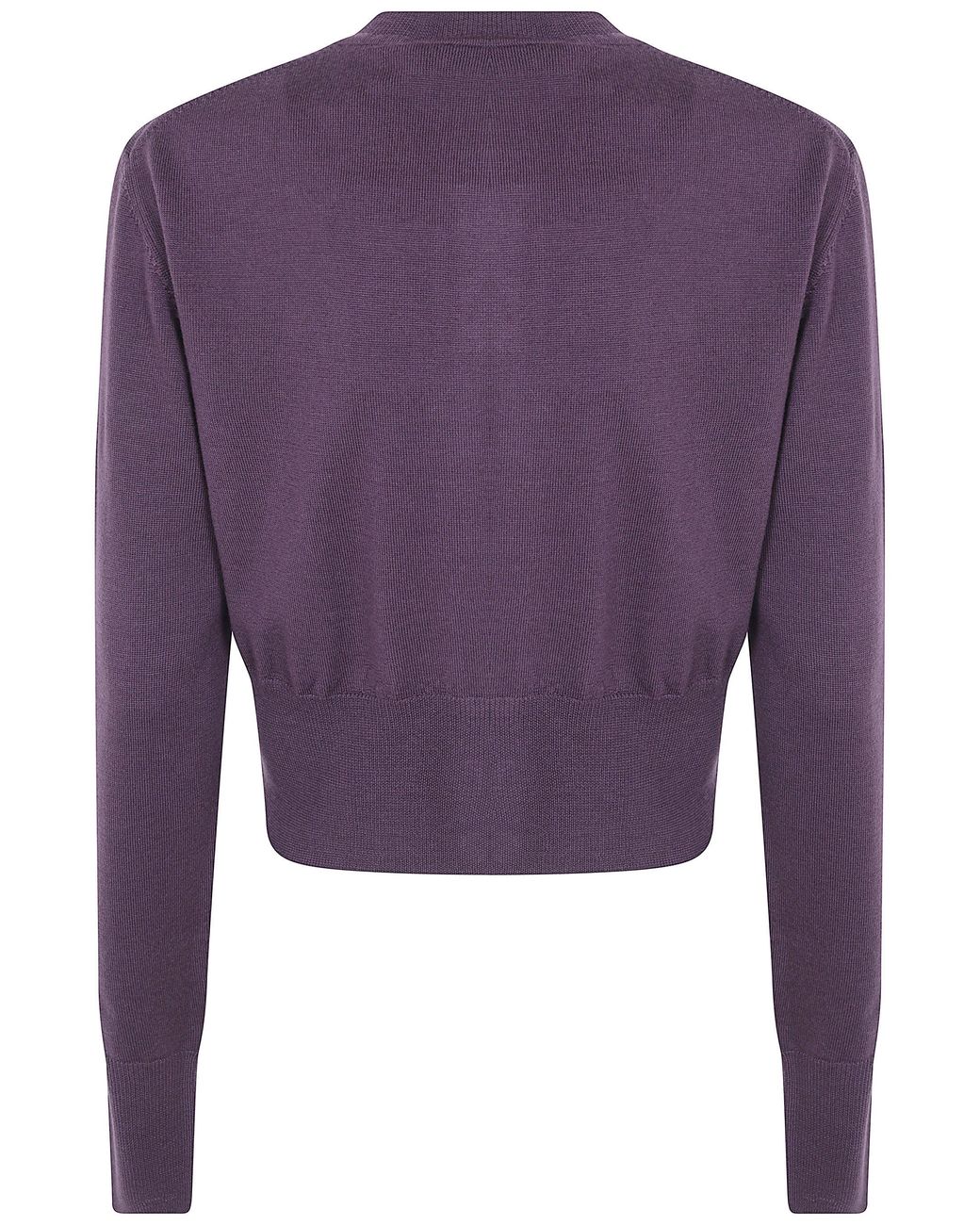 Vivienne Westwood Purple Bea Cropped Wool Cardigan