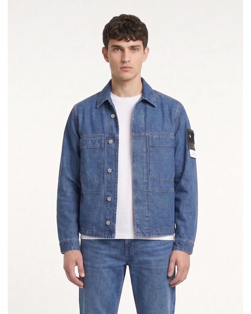 Stone Island Blue 4100006 Denim Jacket for men