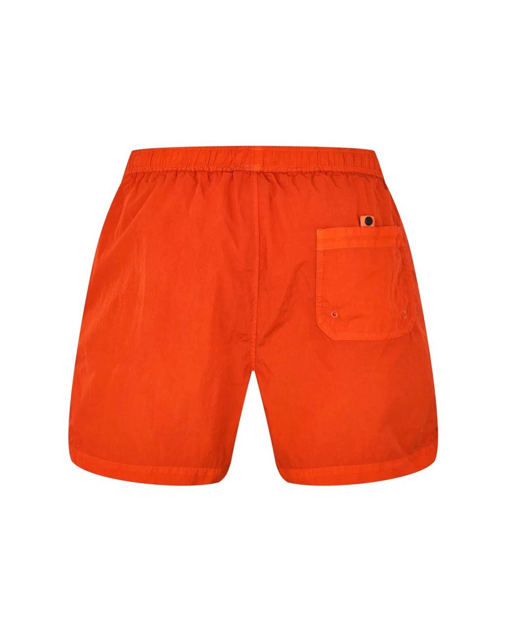 C P Company Orange Eco-Chrome R Logo Swim Shorts for men