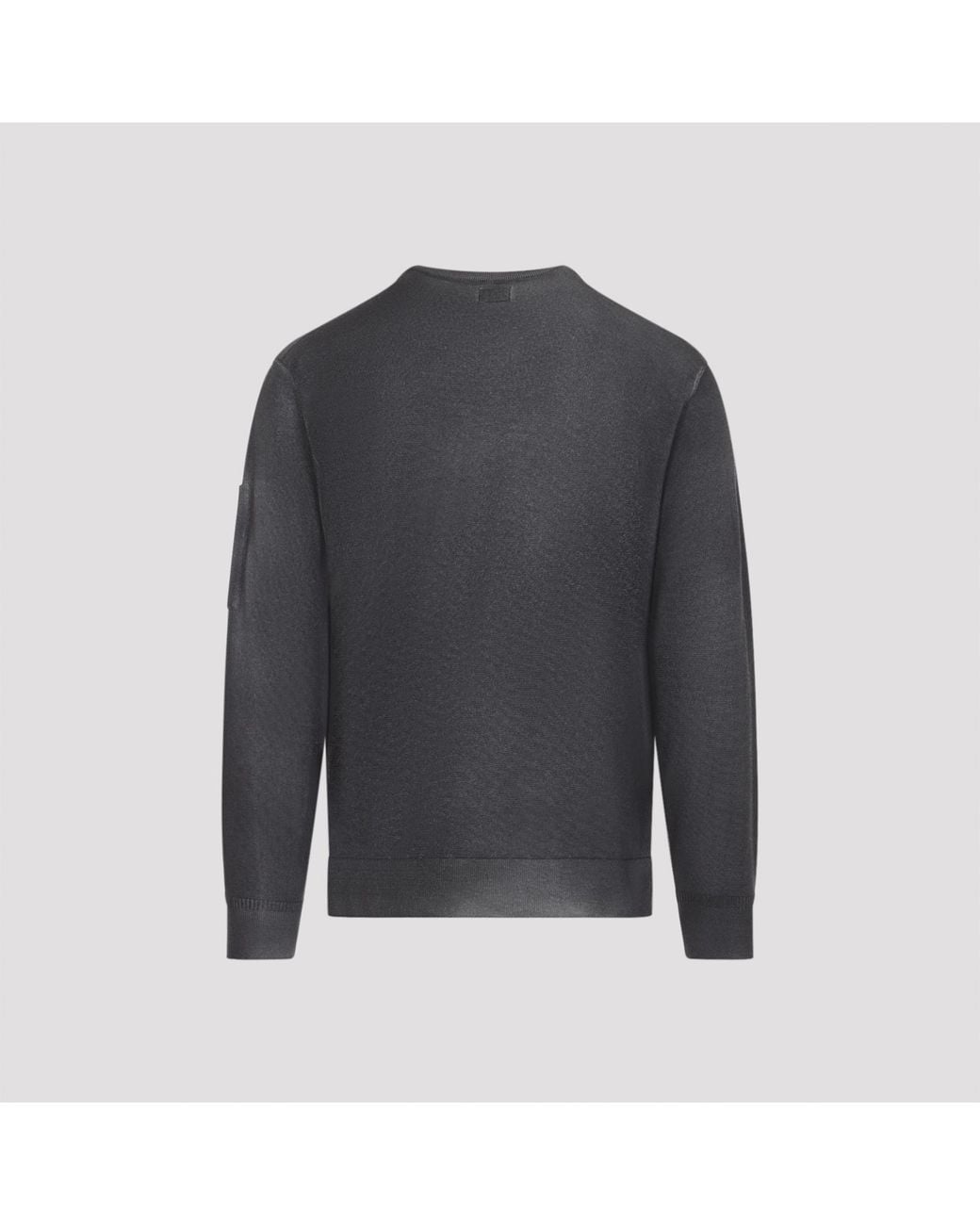 C P Company Gray C.P.Company Re Merino Wool Re-Colour Crewneck for men