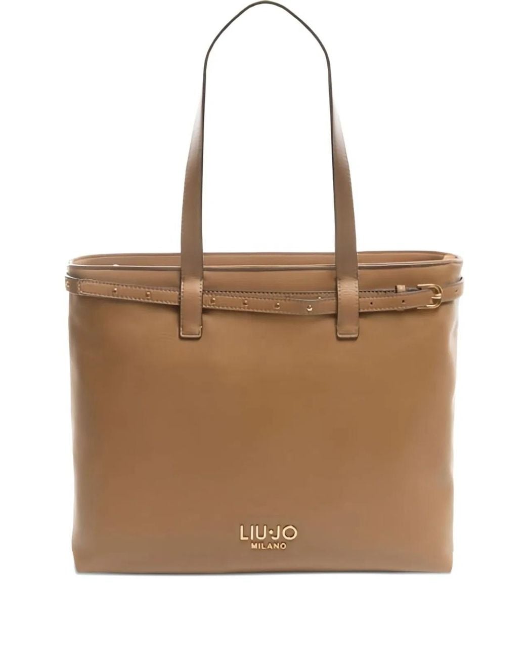 Liu Jo Brown Light Calf Leather Studded Belt Bag