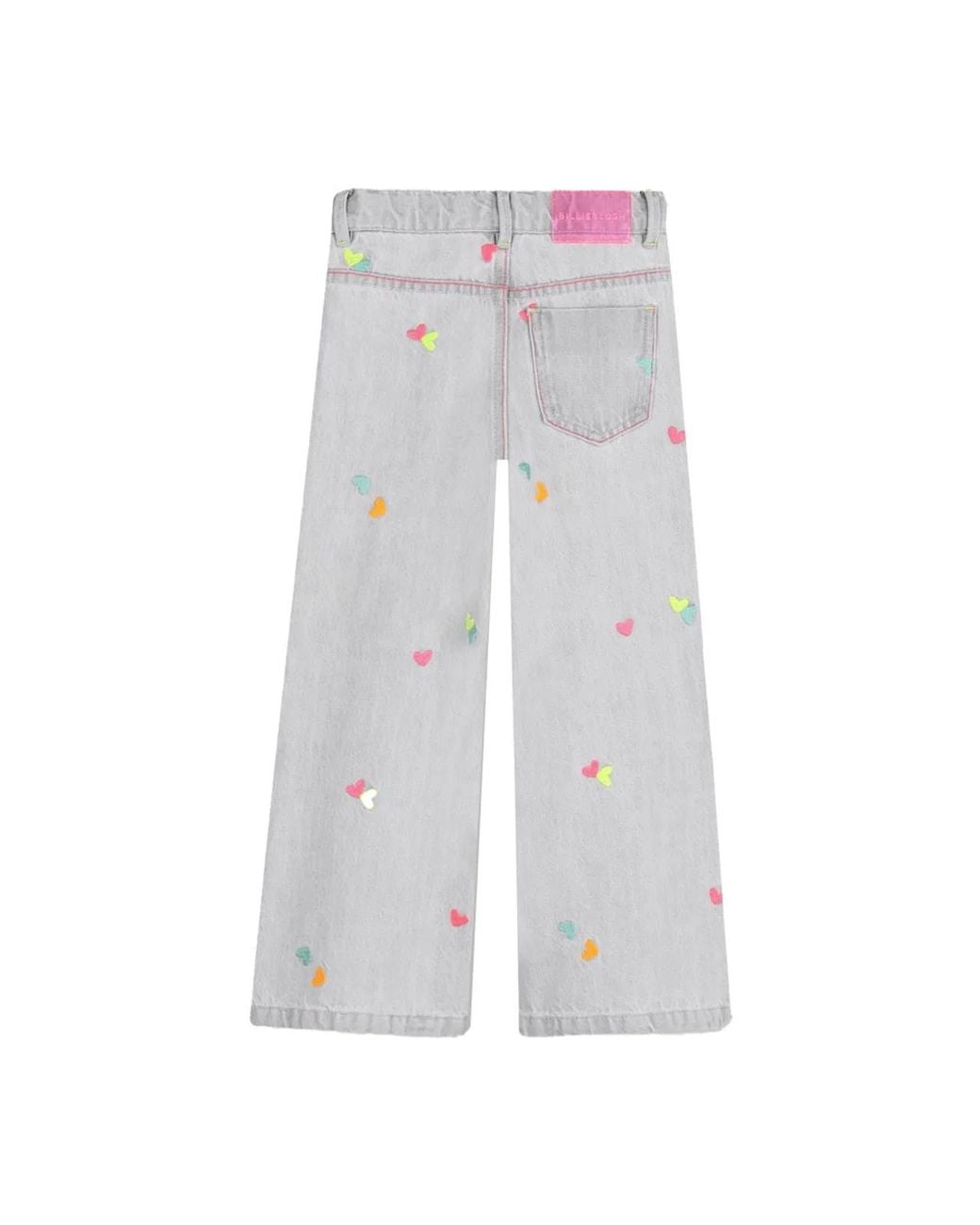 Billieblush White Pantalone Jeans Con Cuoricini