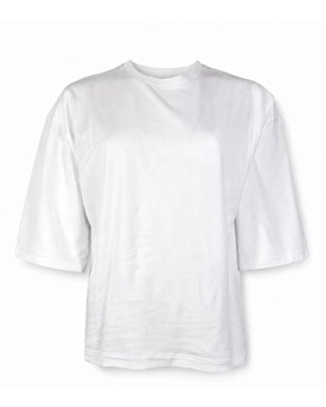 Roberto Collina White Round Neck Oversized Swe