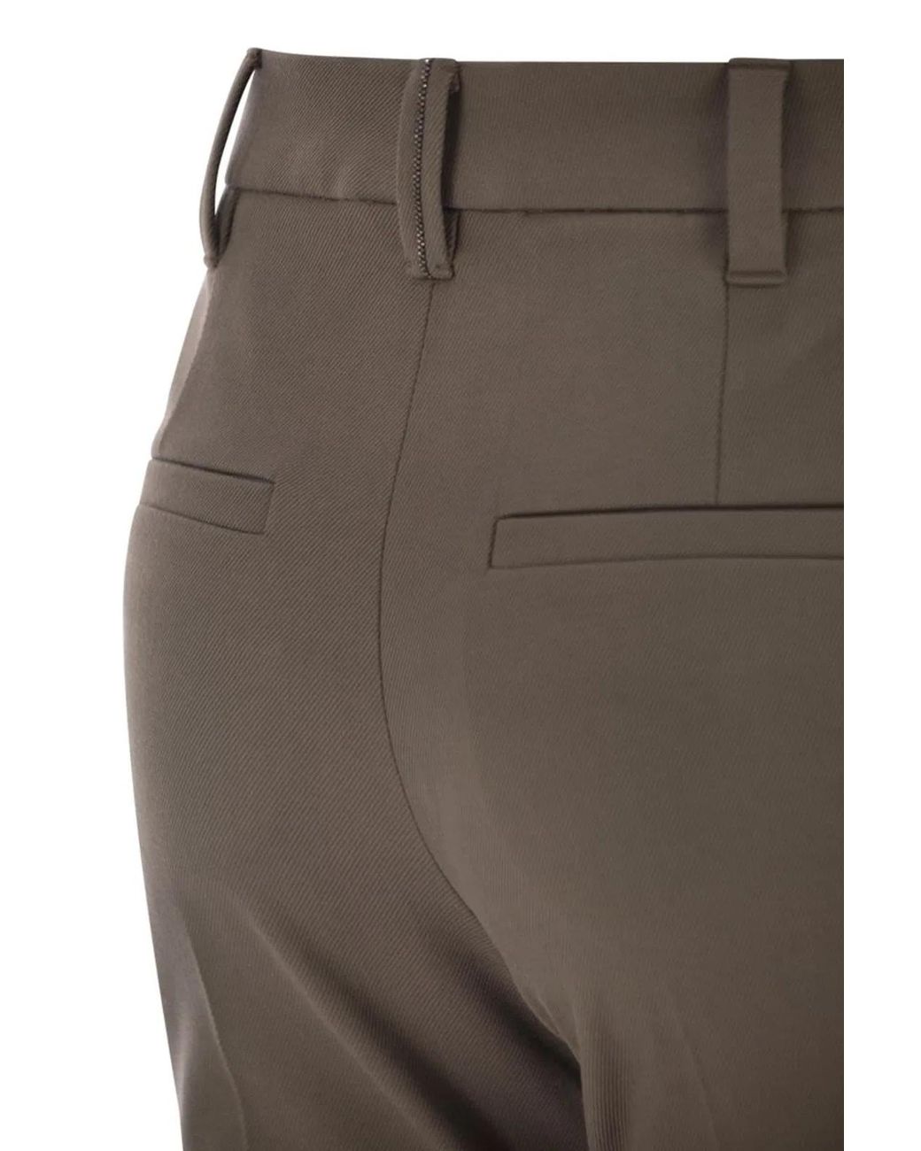 Brunello Cucinelli Gray Cigarette Trousers