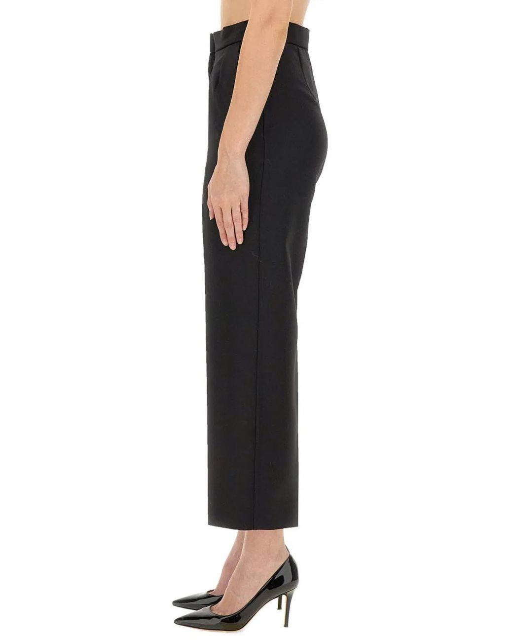 Max Mara Black Classic Virgin Wool Pants