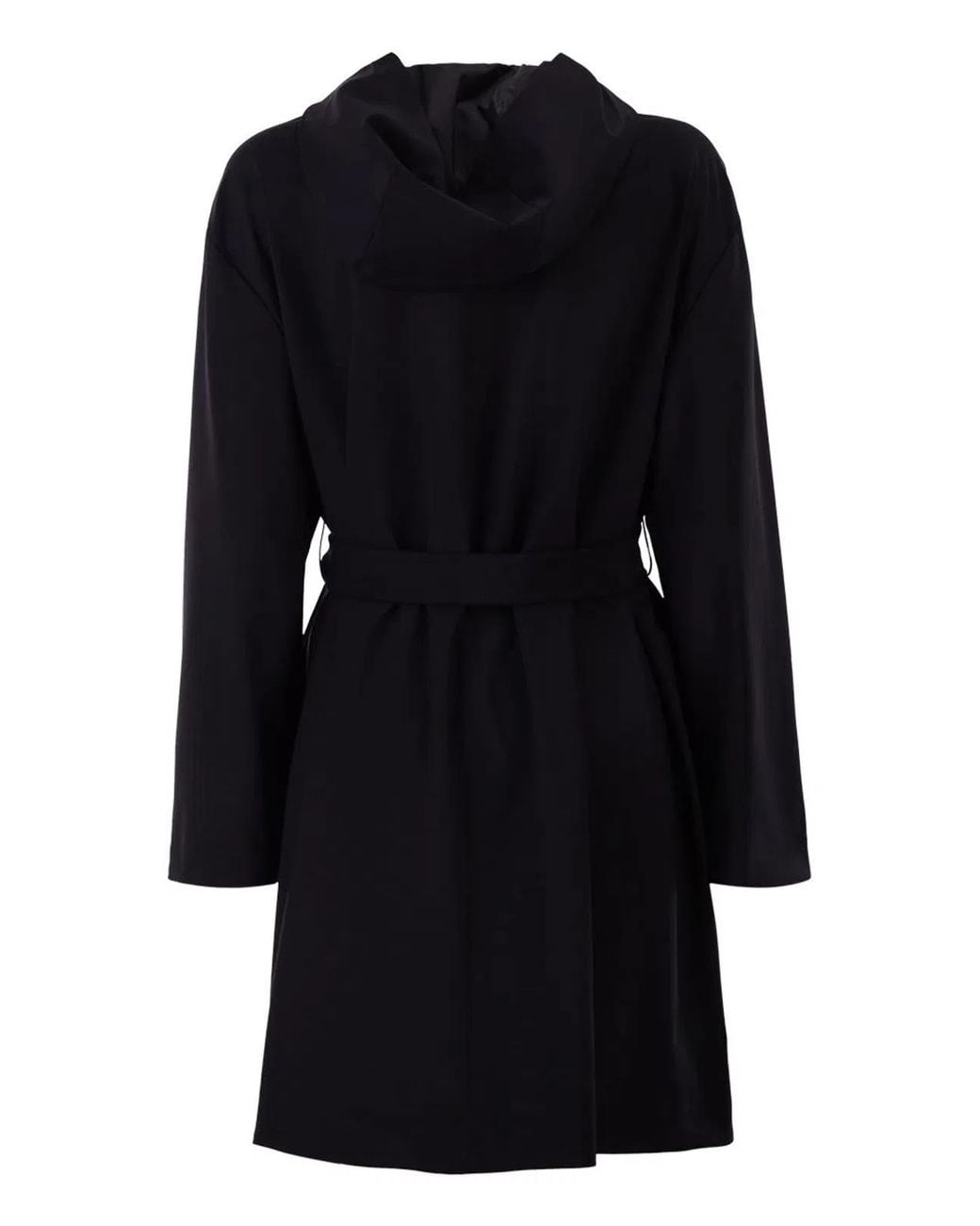 Herno Black Reversible Coat With Hood