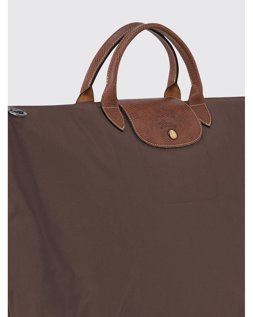 Longchamp Brown Le Pliage Original L Travel Nylon Bag