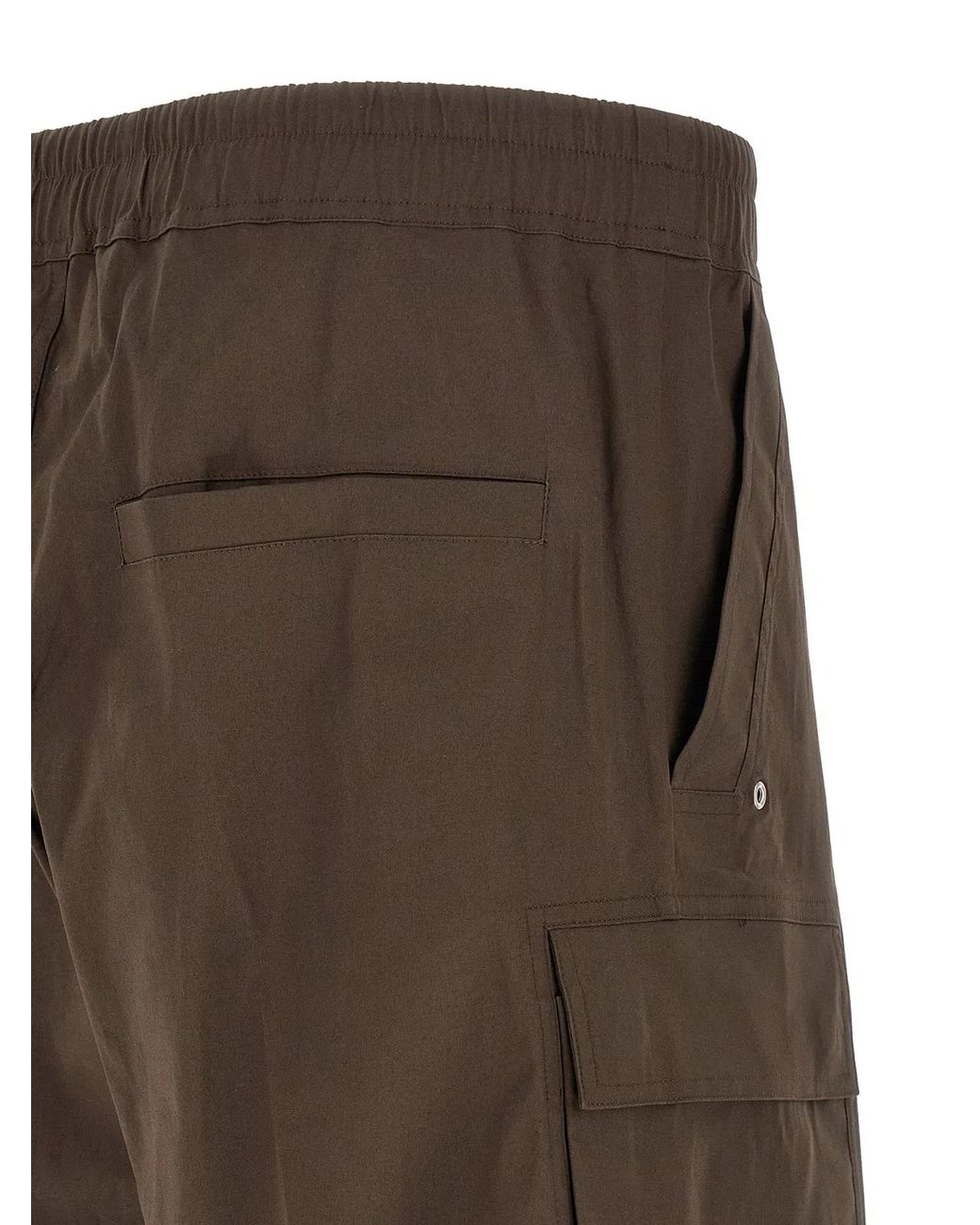 Rick Owens Brown Cotton Cargo Pants for men