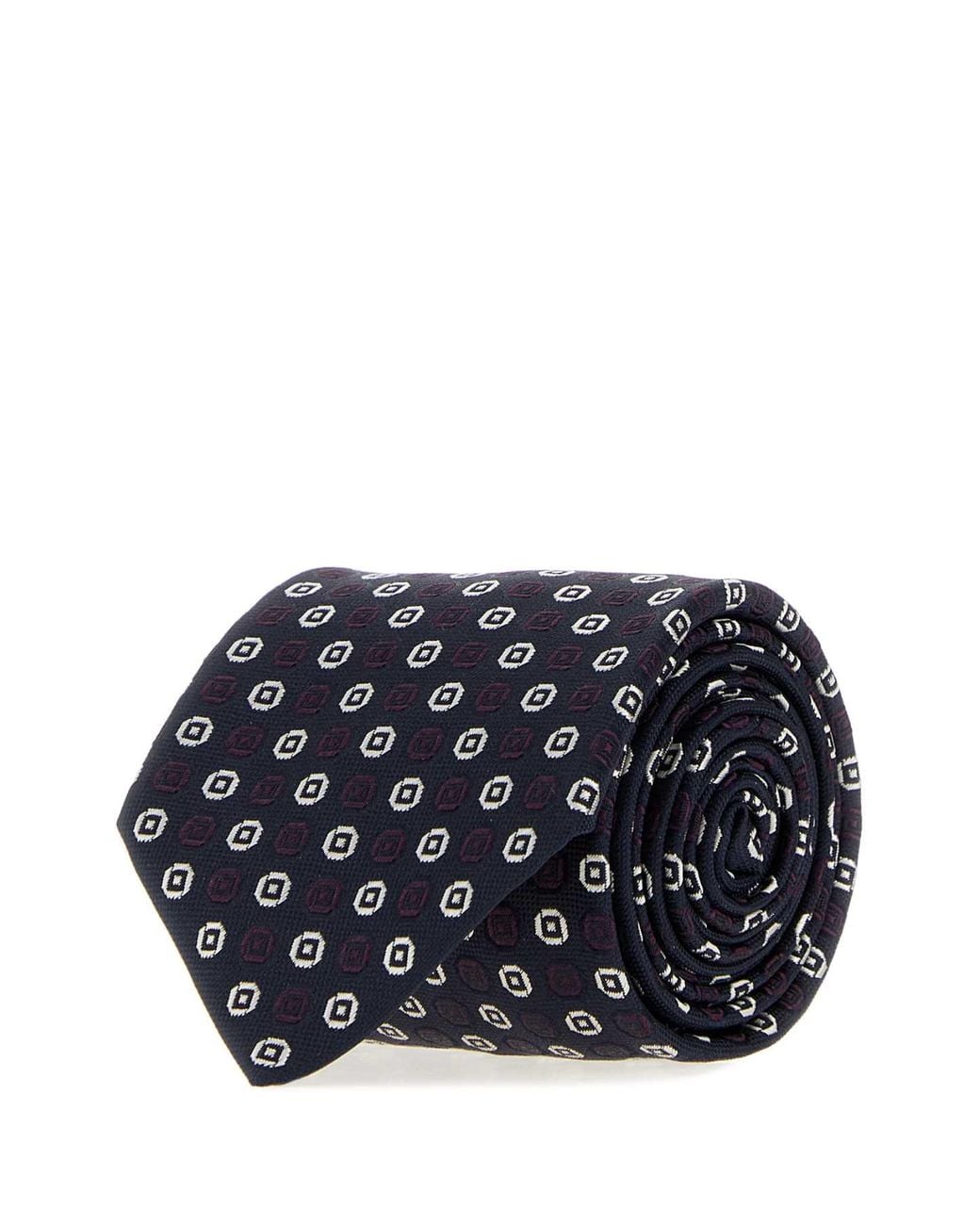 Saint Laurent Blue Cravate Mini Carreaux for men