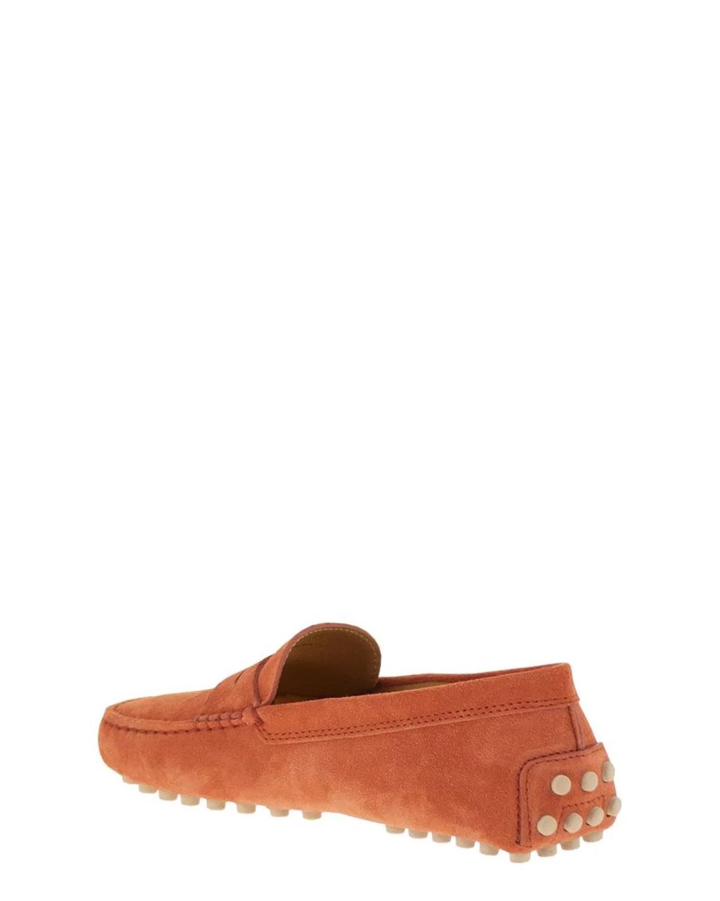 Tod's White Suede Rubber Sole Loafer