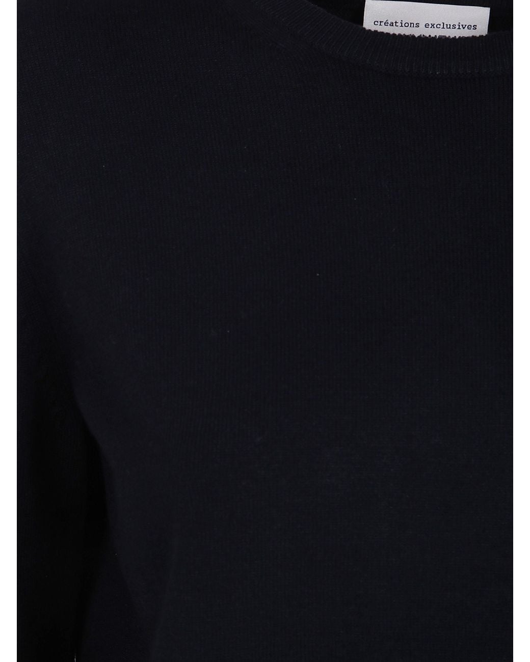 Semicouture Blue "Kristy" Naked Back Round Neck Sweater