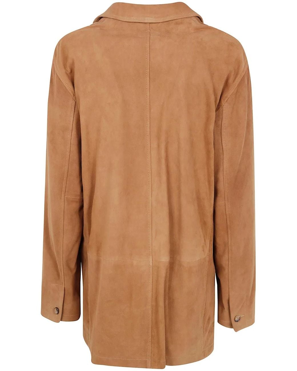 Polo Ralph Lauren Brown Suede Jacket With Three Buttons