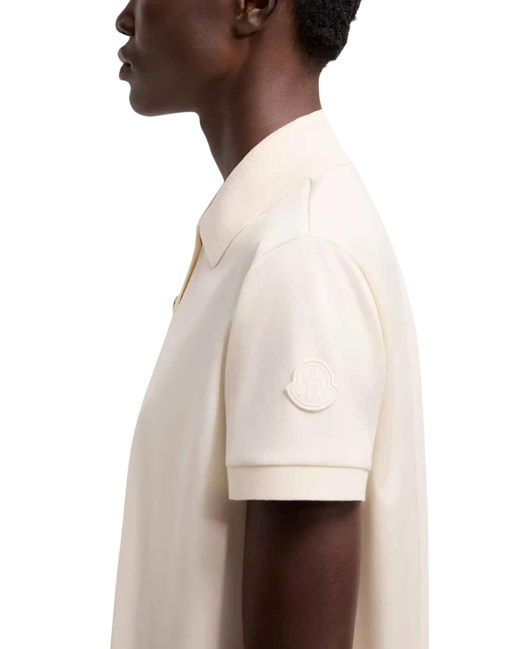 Moncler White Polo
