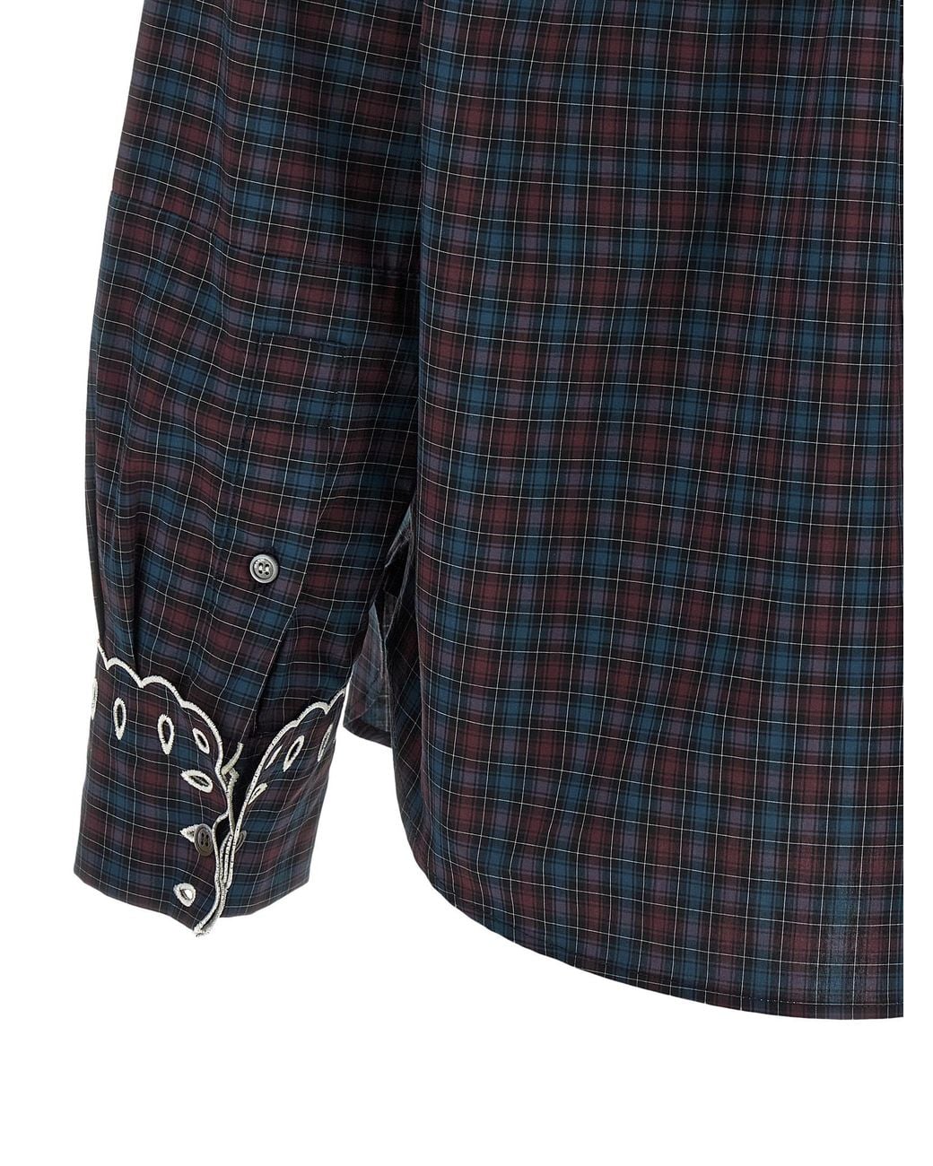 Marni Blue Sangallo Embroidery Shirt