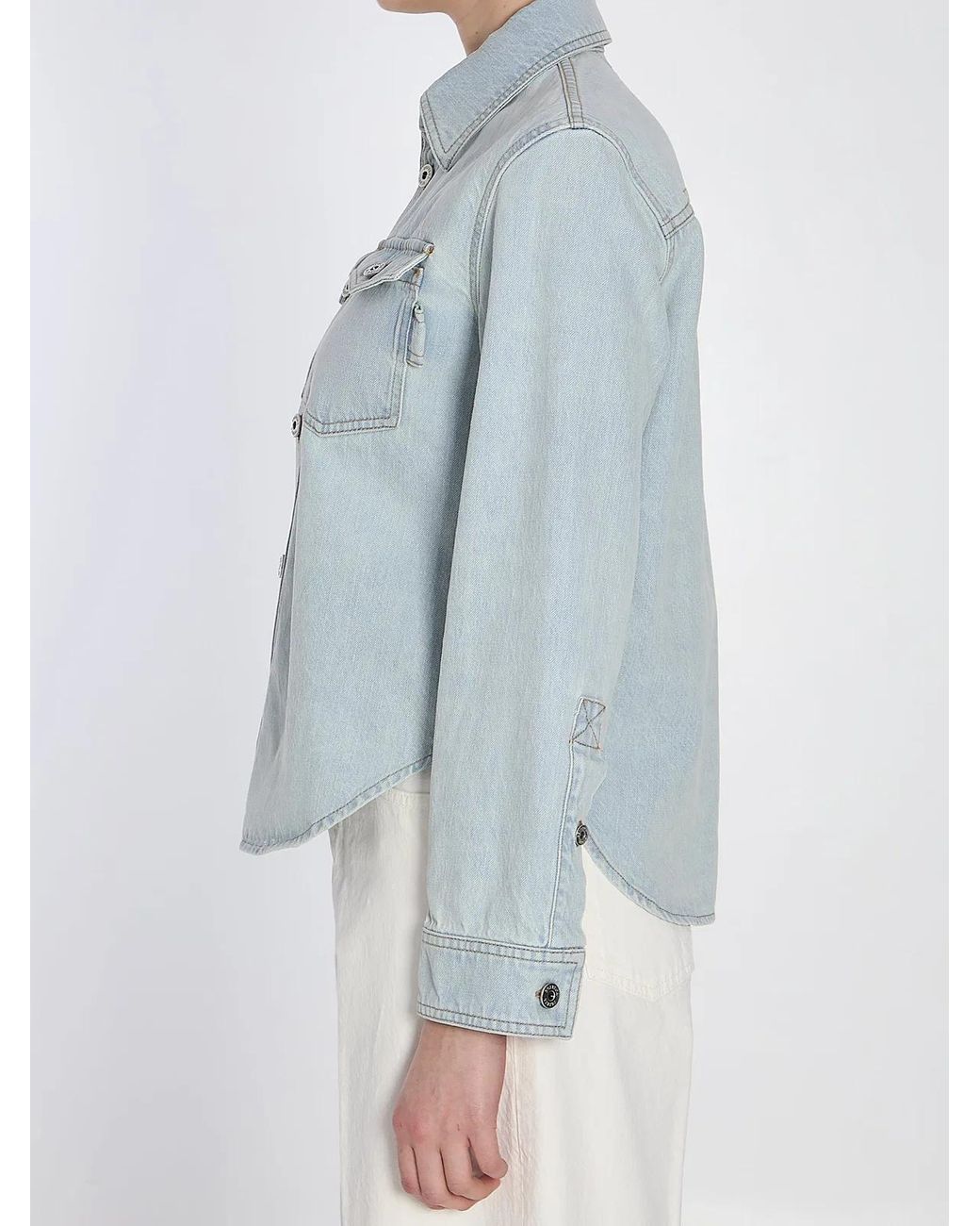 Bottega Veneta Gray Denim Shirt