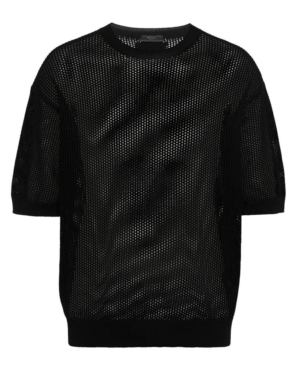 Prada Black Knitted T-Shirt for men