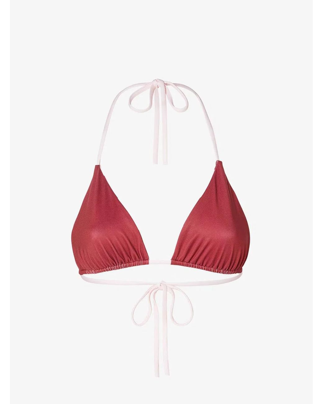 Fendi Red Reversible Triangle Bikini Top
