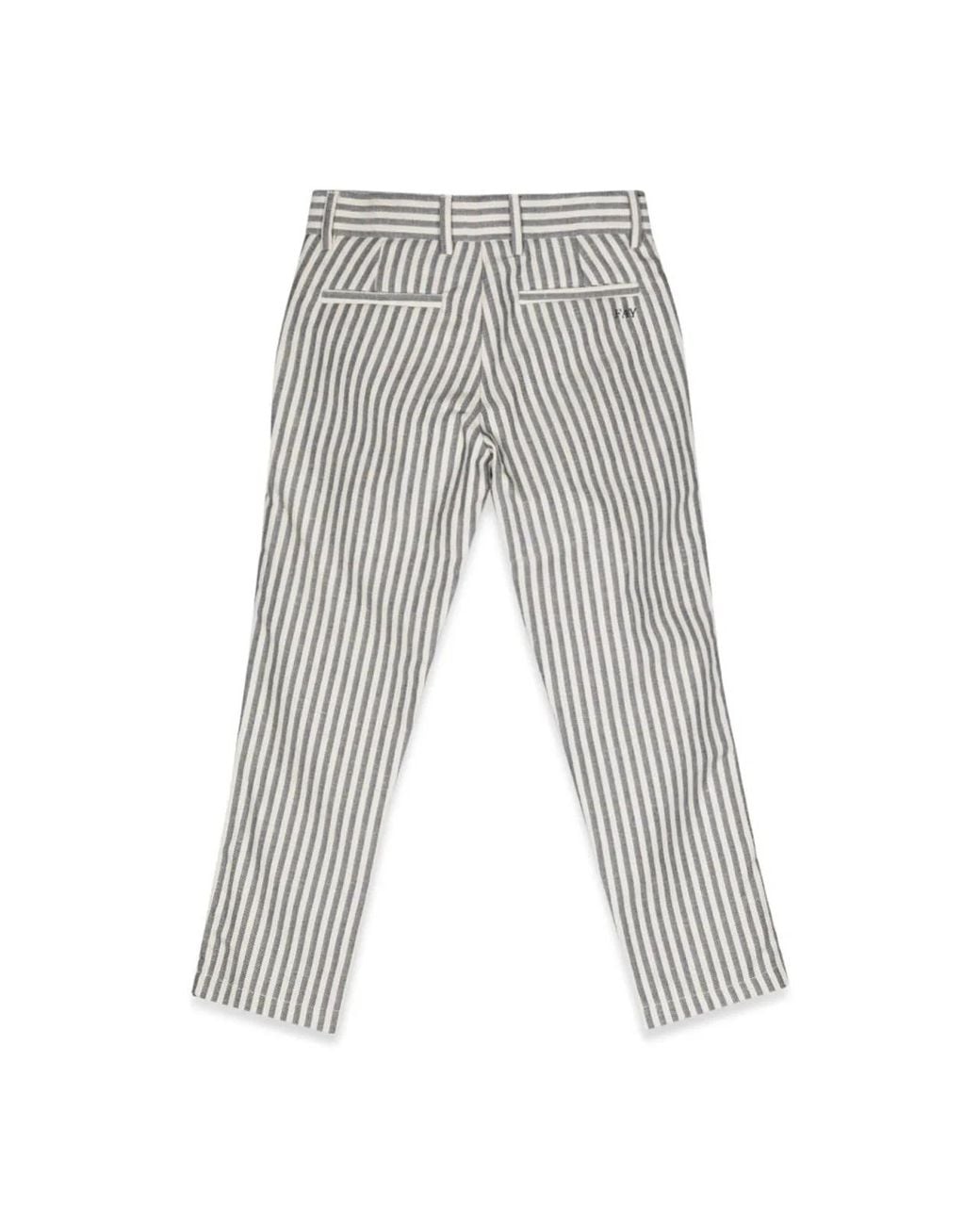 Fay Gray Striped Pants