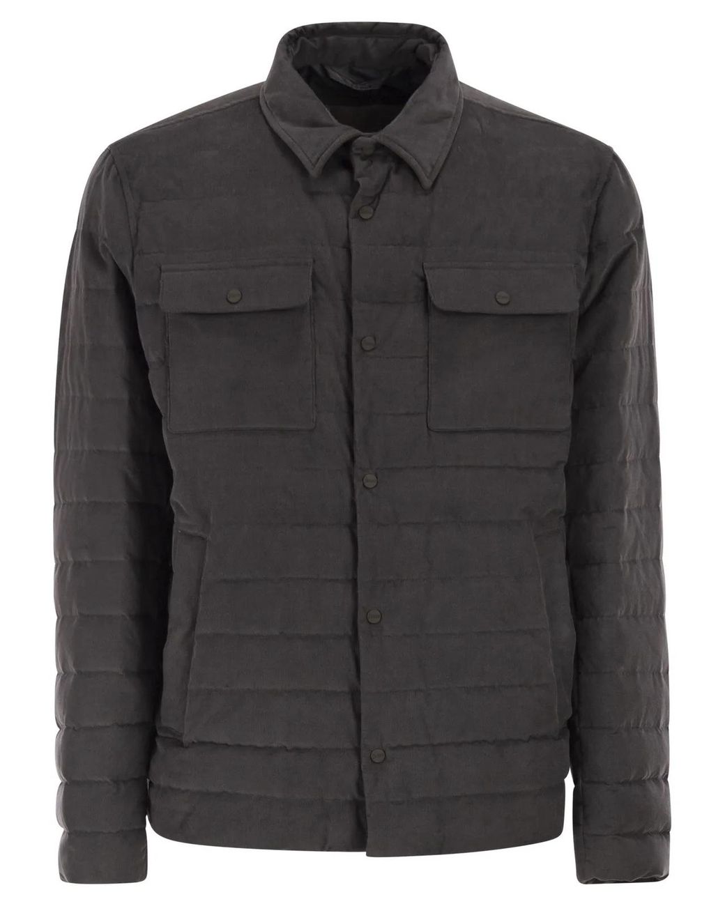 Herno Black Shirt-Style Down Jacket for men