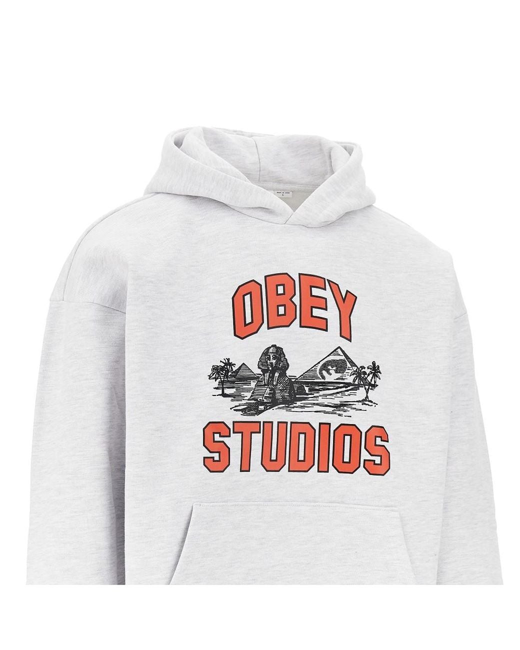 Obey White Cairo Cotton-Blend Hoodie for men