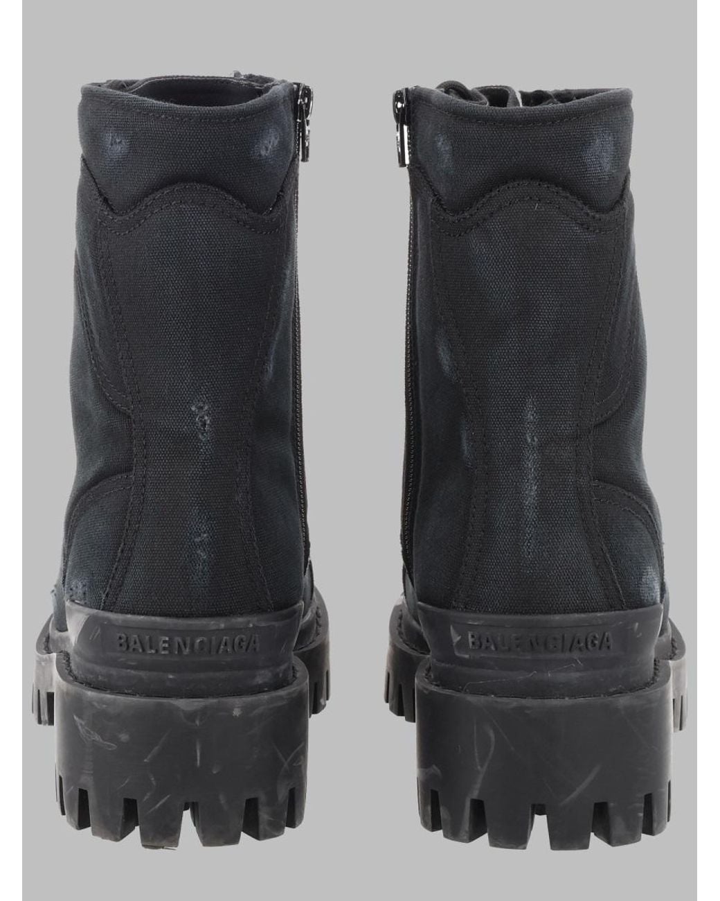 Balenciaga Black Stivale "Combat Strike" for men