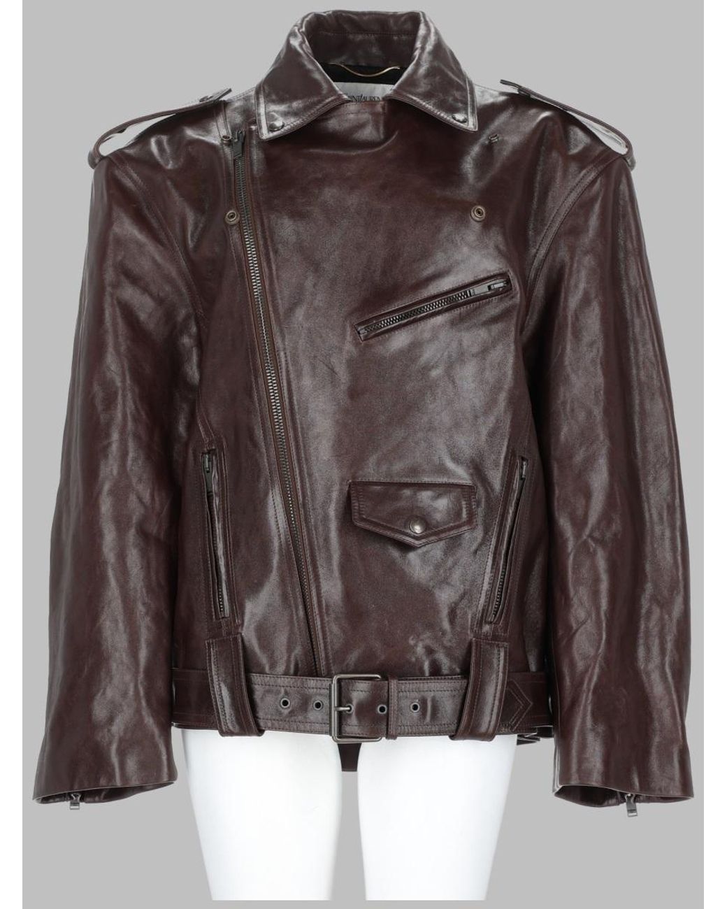 Saint Laurent Brown Giacca Biker