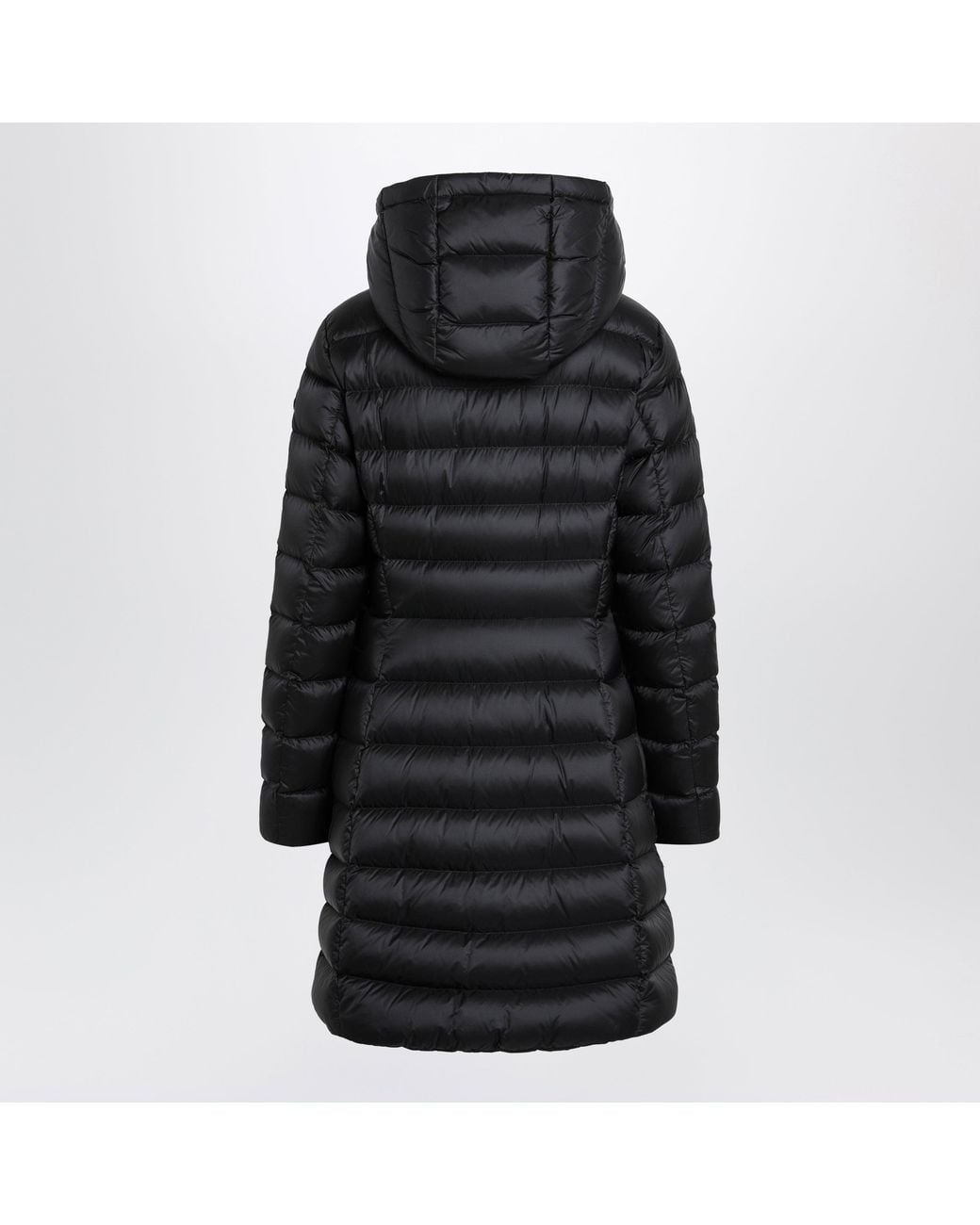 Moncler Black Long Nylon Down Jacket