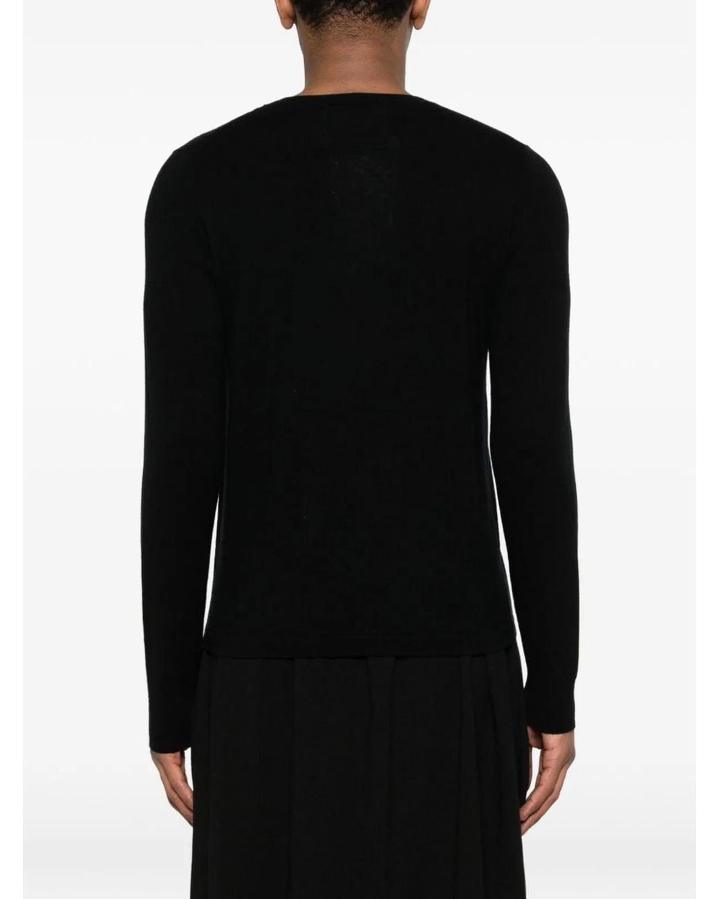 Extreme Cashmere Black Ribbed Crew Neck Sweater